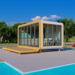 Outdoor Apple Cabin House Movable Office Cabin Customizable Alumuinum
