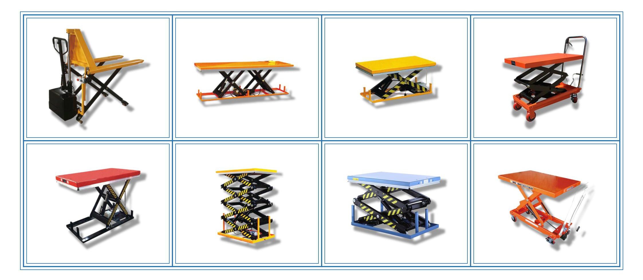 Hydraulic Single Scissor Lift Table Pallet Truck Manual 1000kg Lifting Height 800mm