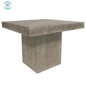 Quality High durable grc cement concrete table with steel wood leg concrete table sets furniture wholesale