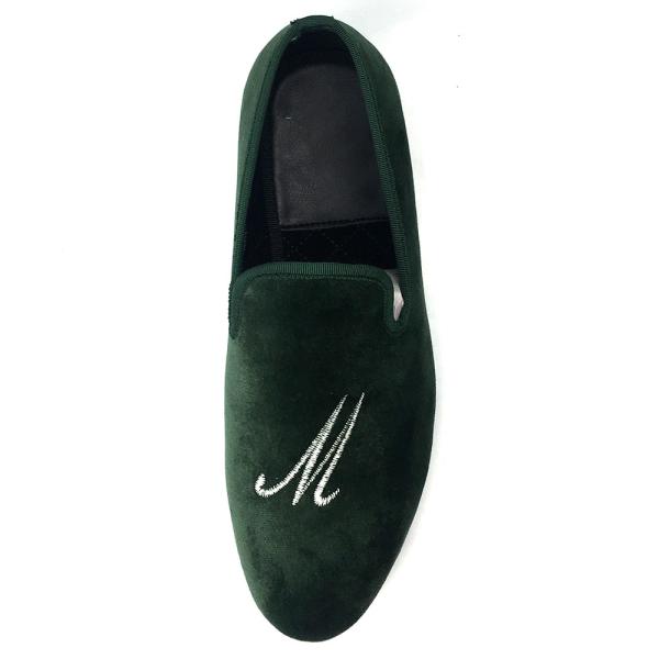 Luxury Green Rubber Outsole Suede Slip On Shoes , Mens Suede Moccasins Good