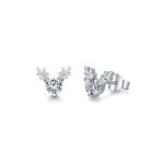 Hip Hop Moissanite Princess Cut Earrings Diamond Stud 14k Gold OEM