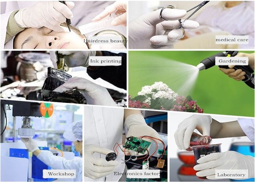 Waterproof Nitrile Examination Gloves , Blue Power Free Nitrile Gloves