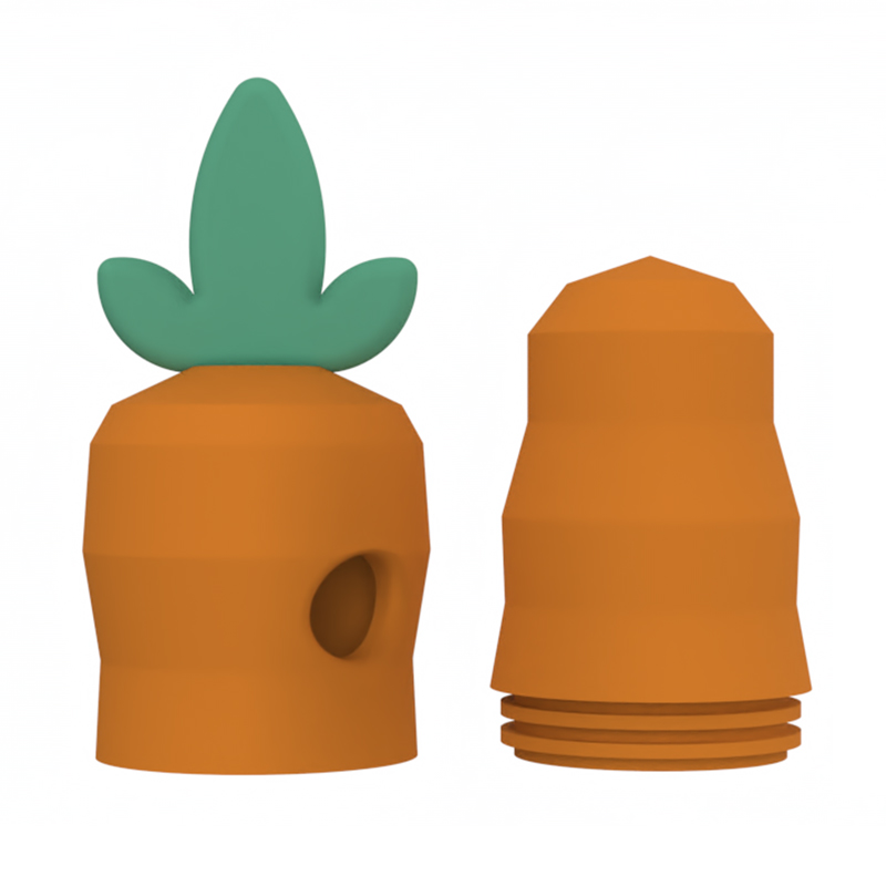 Dongguan Toys factory Custom BPA free PVC free Phthalate free soft rubber silicone pet dog teething carrot shape silicon toys