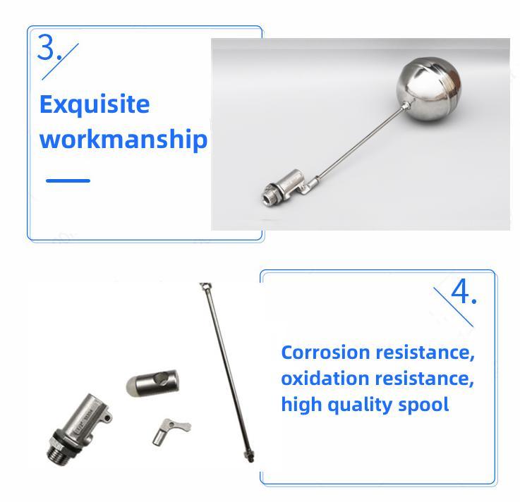 Factory Direct Supply Stainless Steel 201/304 Float Valve for Tank Level Automatic Controller