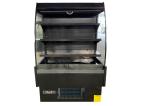 R290 Ventilated Curved Glass Open Showcase Chiller 1000mm All Black