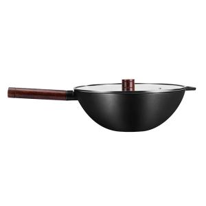 Quality Restaurant Aluminum Alloy Wok Pan Frying Pan 2.3kg PFLUON Coating wholesale