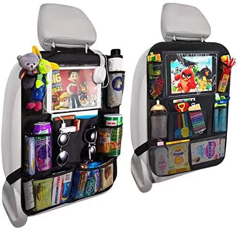 Customized Car Backseat Organizer With Touch Screen Tablet Holder Car Seat Back Protectors