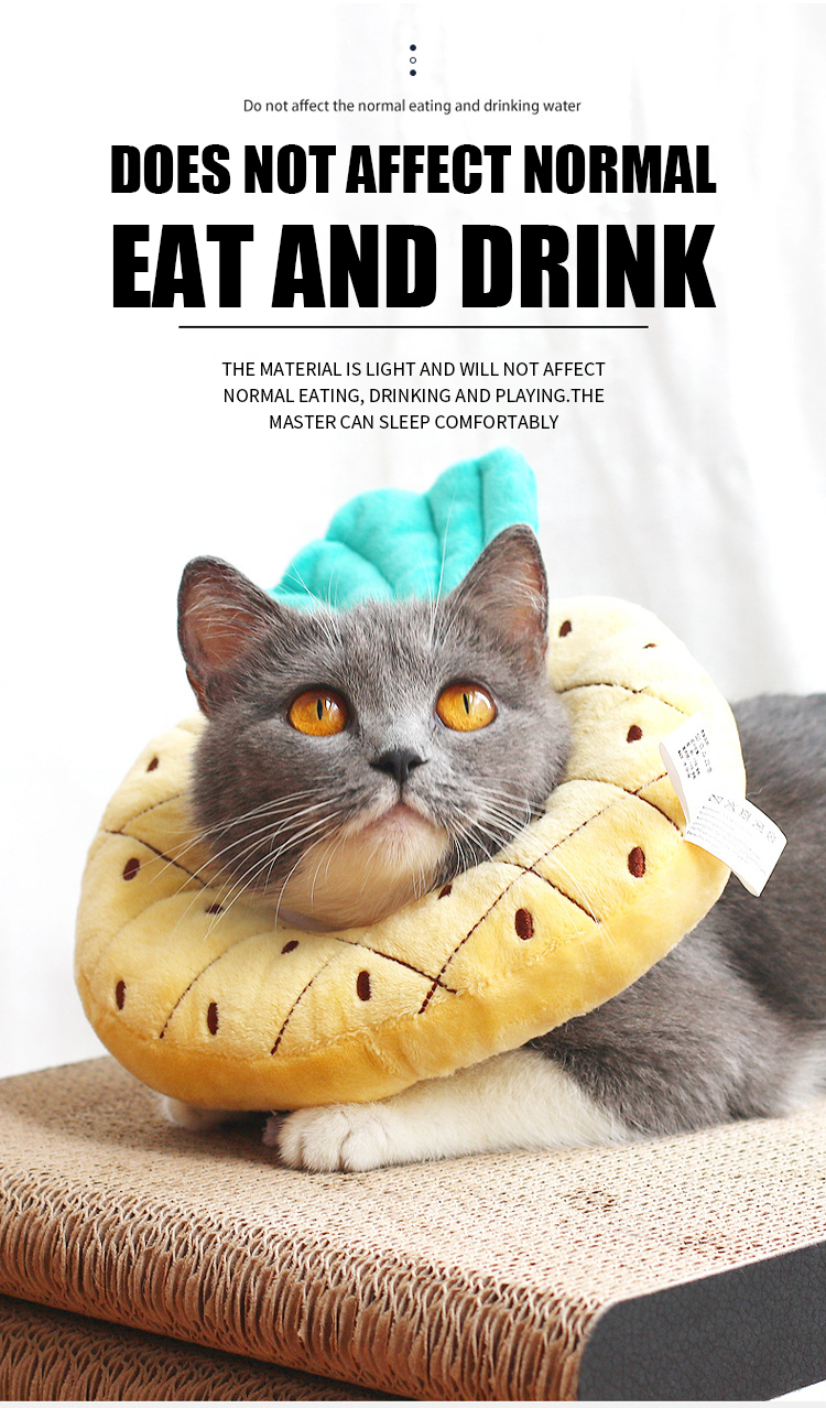 Cat Cone Recovery Collar After Surgery Soft Cat Recovery Collar With PP Cotton Filling
