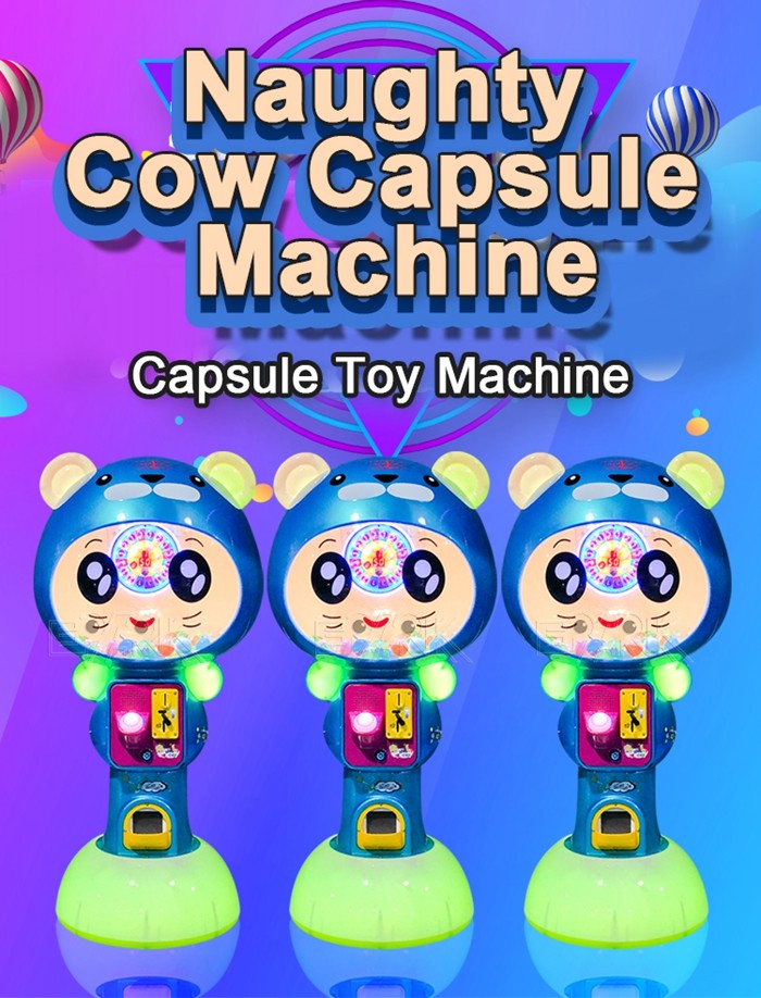 Arcade Prize Gashapon Vending Machine Cute Naughty Cow Capsule Machine