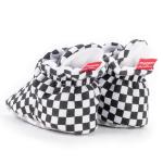 New designed Cotton fabric Gingham red indoor prewalk toddler baby sock shoes
