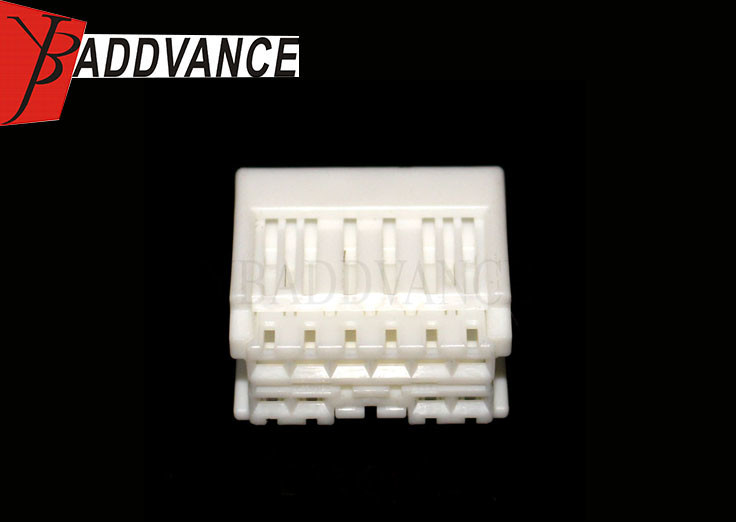 10 Pin Female PBT Unsealed Automotive Electrical Connectors White Color