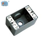UL Listed 4x2 Aluminum One Gang Weatherproof Outlet Box Gray