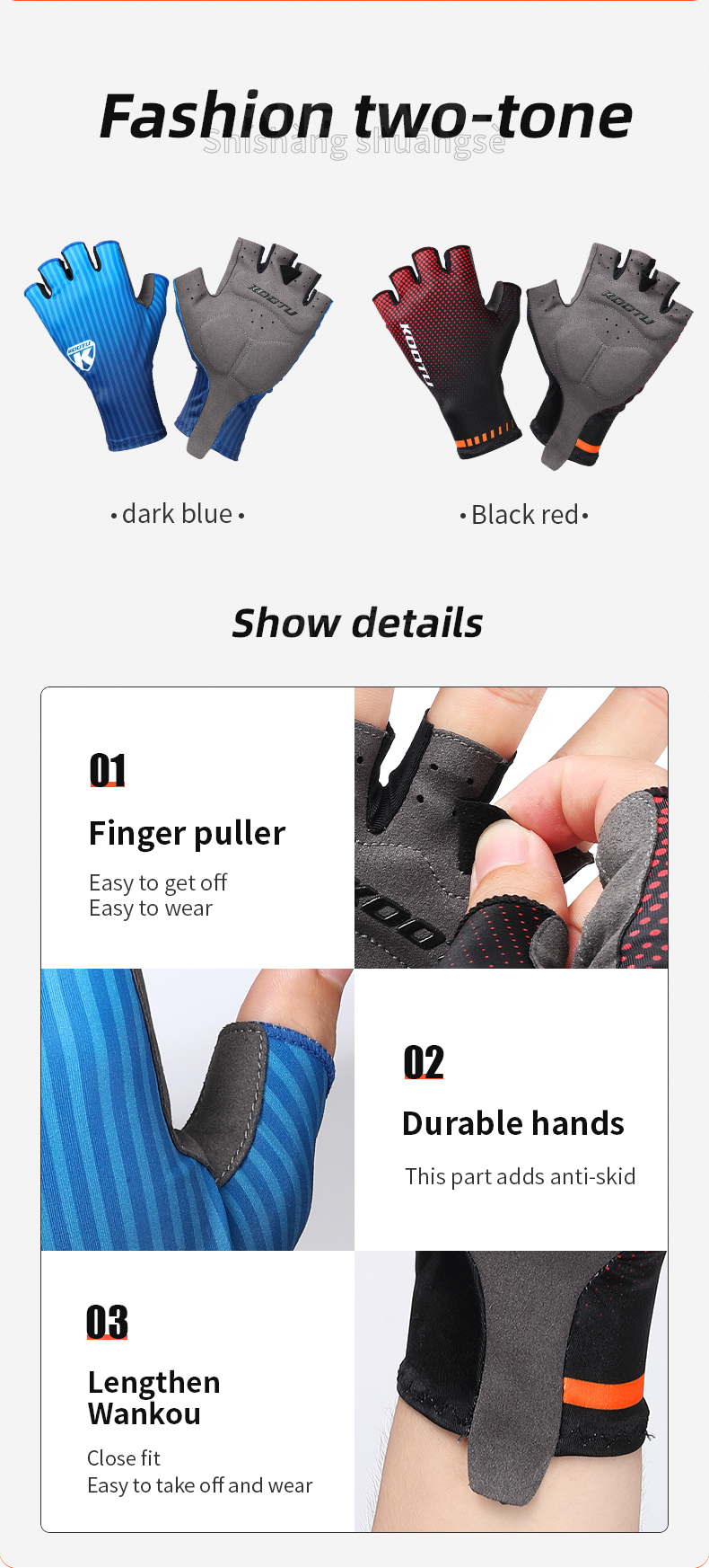 Women Men Road Cycling Gloves Half Finger Breathable Polyester Material