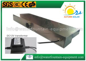 Quality Stainless Steel Waterfall Water Fountain Equipment With DC 12V Colorful LED Light wholesale