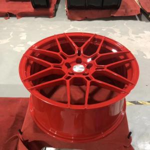 Quality 18'' 19'' 20'' 21'' 22 InchRed Colour polished Monoblock Forged Alloy Wheels Rims For Luxury Car wholesale