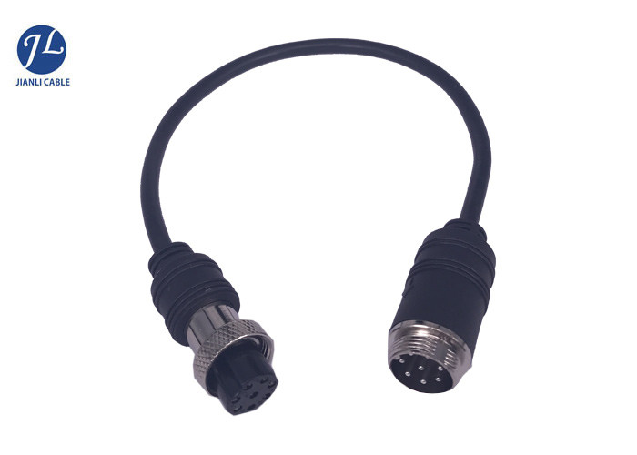 Waterproof Locking Device Gx16 8Pin Aviation Cable For Car Side Video Camera System