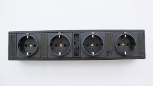 Quality German 4 Outlets European Power Strip Bar With Line Attached Connector IEC 320 wholesale