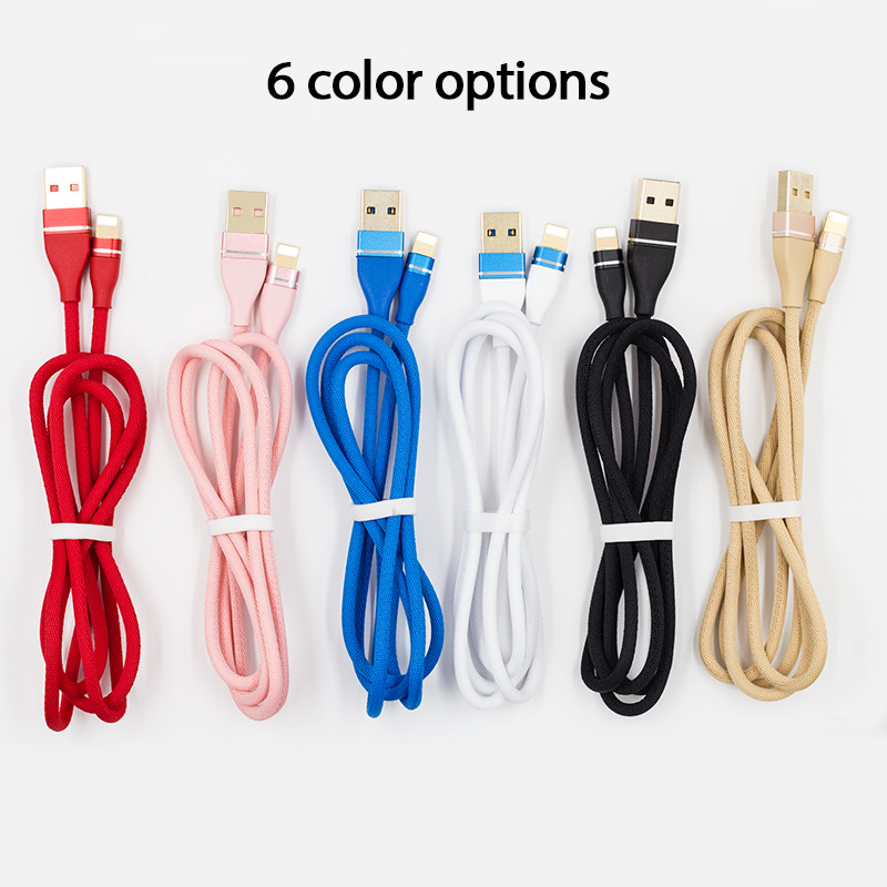 Fast Charging USB Data Cable Nylon Braid Material 8 Pin For IPhone