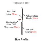 Co - Extruded PVC Door Bottom Seal Strip Dust Proof Door Sweeps Transparent