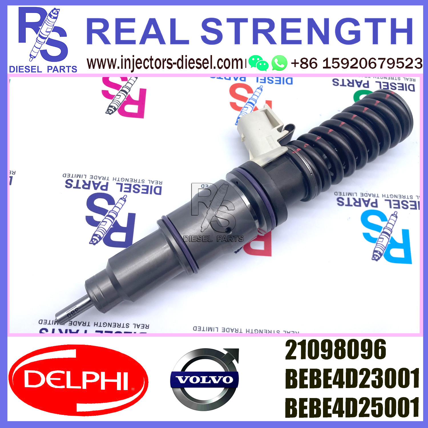 DELPHI 4pin 21098096 Diesel pump Injector V-O-L-V 21098096 BEBE4D23001 BEBE4D25001 E3.18 for V-O-L-V MD13 EURO 5 LOW POWER