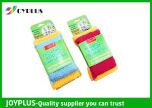 Quality Durable Kitchen Cleaning Pad Set Plastic Scrubbers For Dishes Good Water Imbibition wholesale