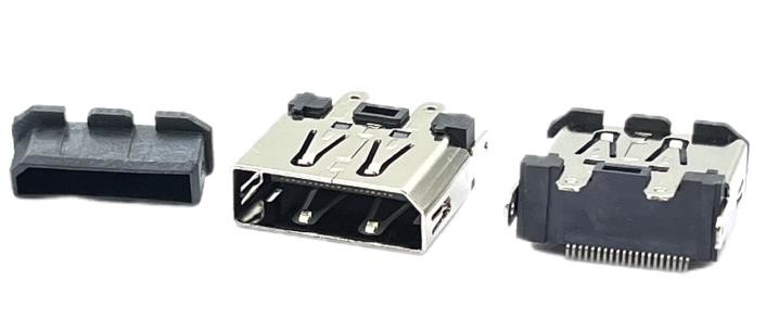 Female Displayport Micro USB Solder Connector 180 Degrees SMT DIP