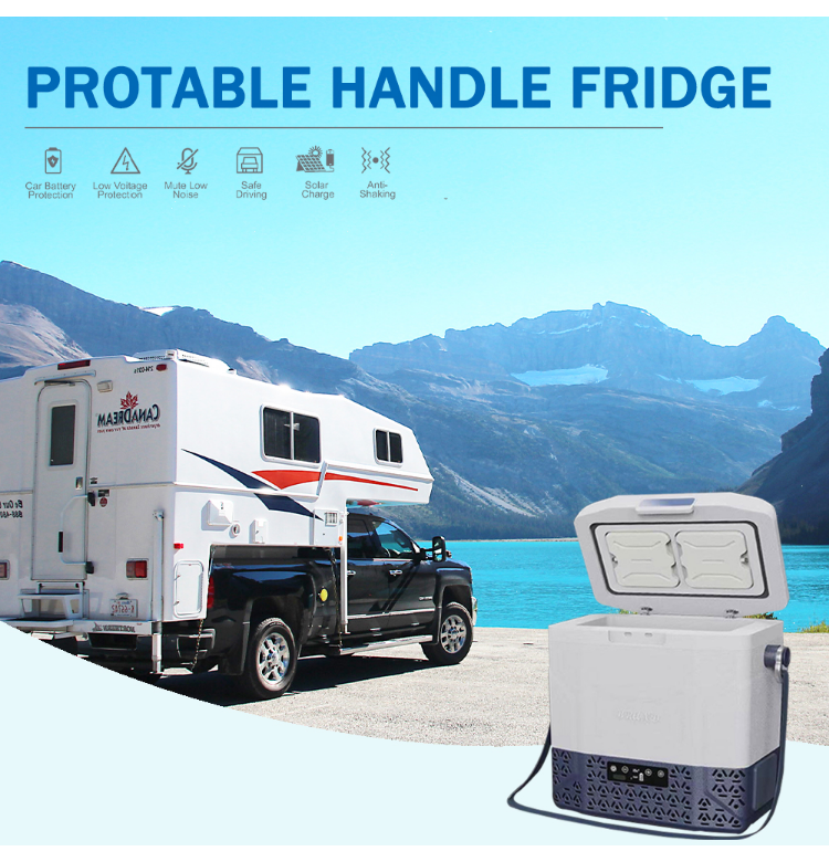 Portable DC And AC Compressor Refrigerator Camping Freezer Travel Cooler