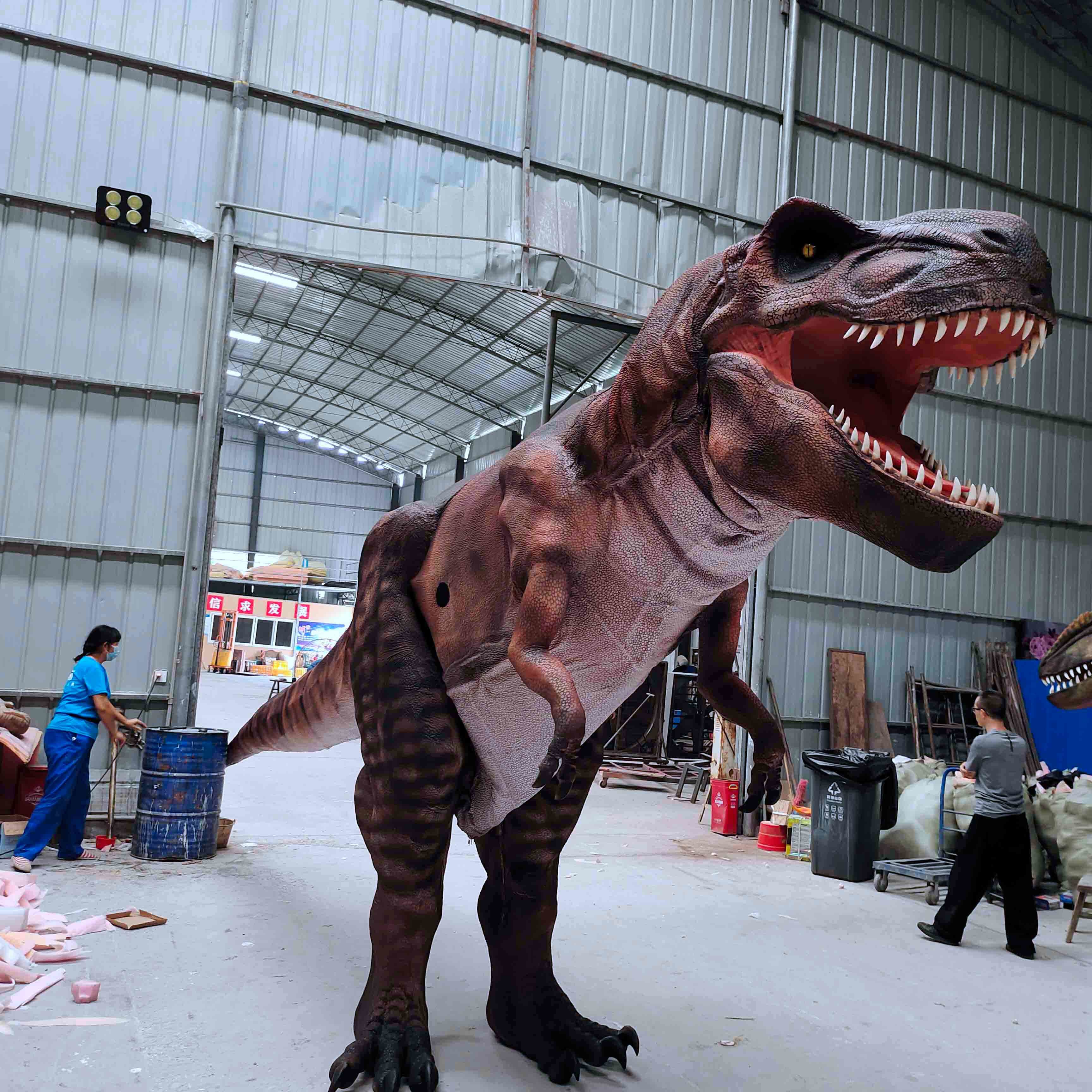 Large Realistic T Rex Lifelike Adult Costume Trex Hidden Legs Dinosaur Costume Length 8m