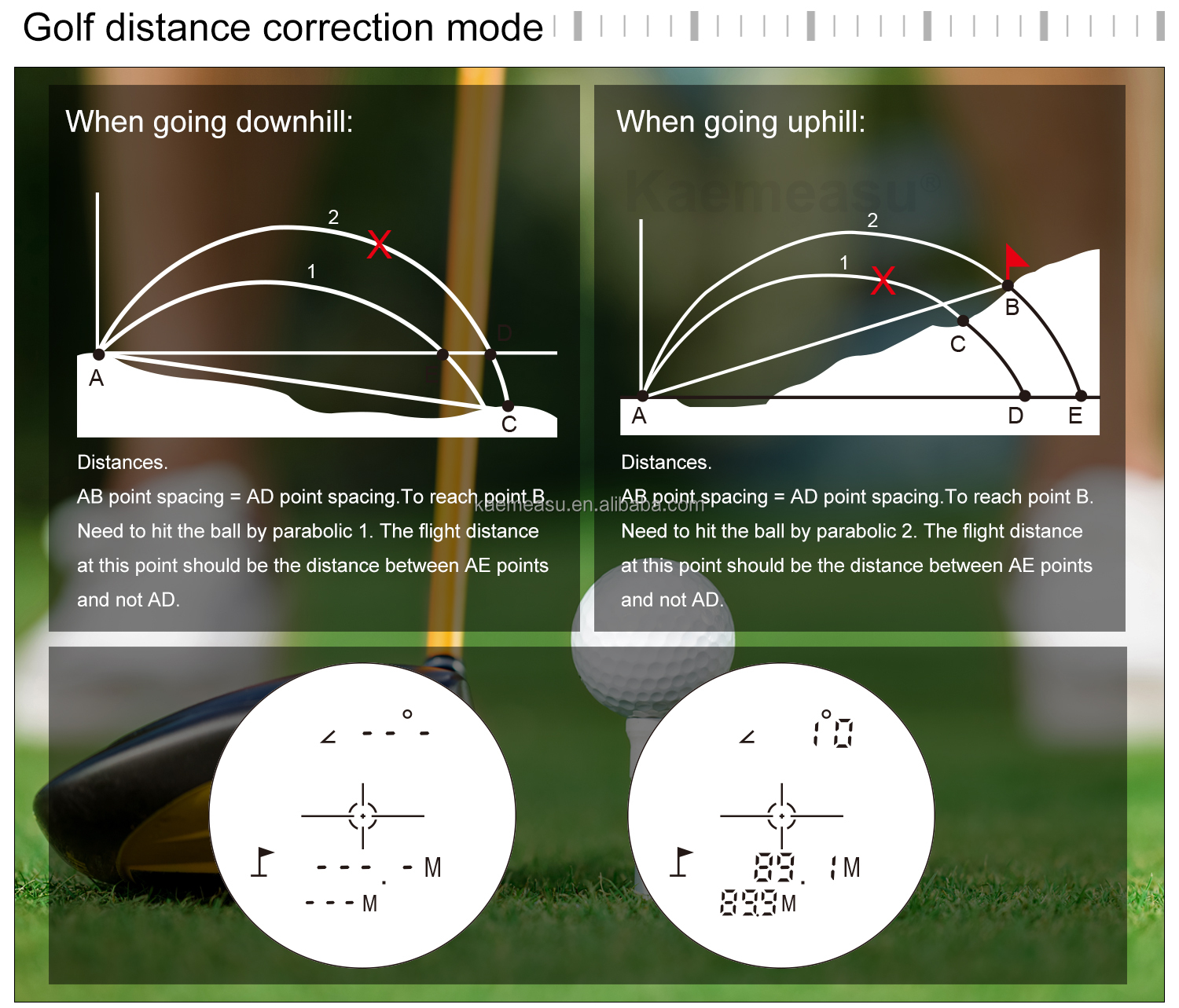 kaemeasu Multifunction Laser Distance Meter Telescope Golf Laser Rangefinder Hunting Electronic Ruler With Magnet Adsorption