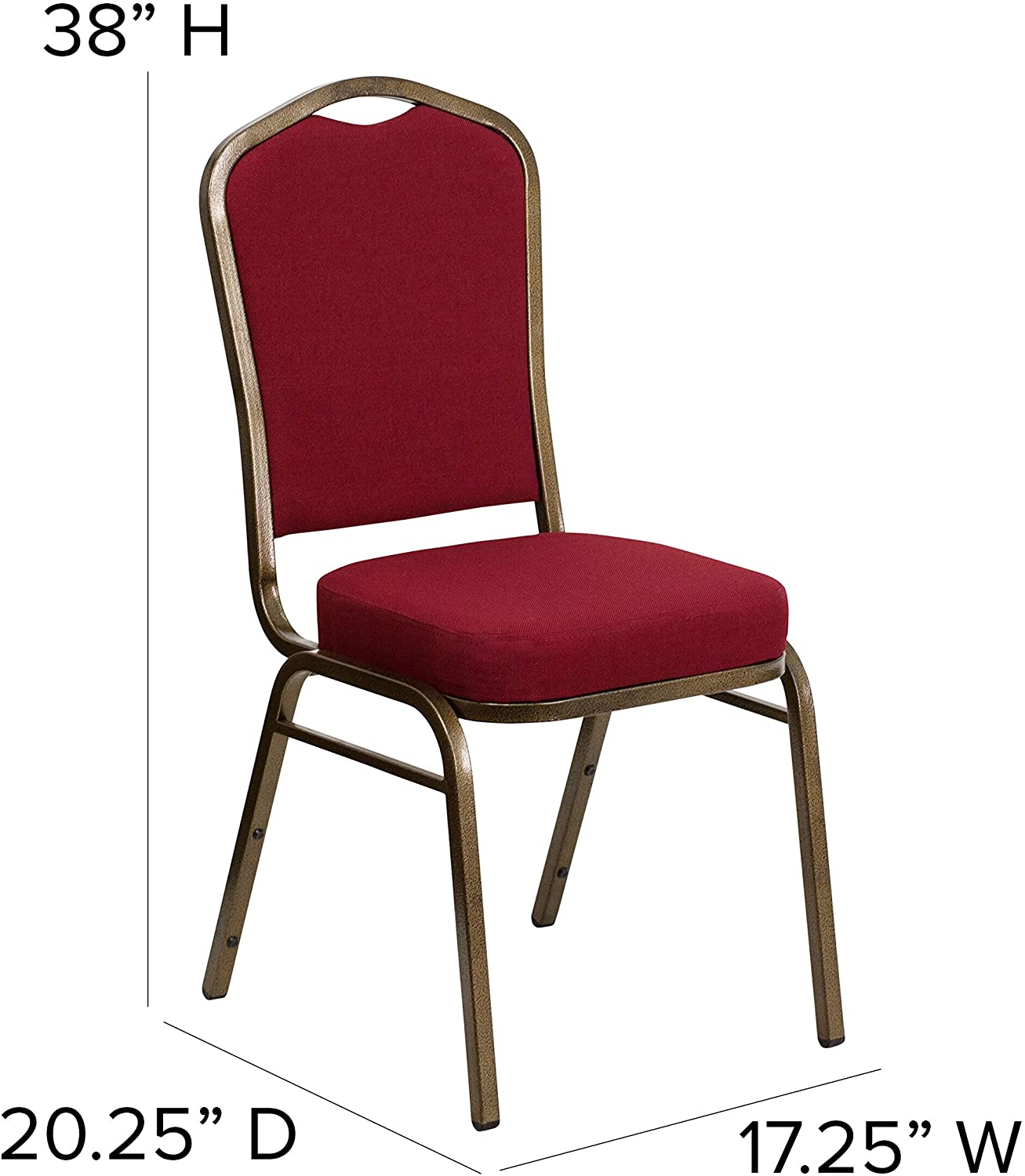 Stackable Gold Metal Party Din Chair For Hotel Banquet Wedding