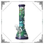 13.5 Beaker Bong ET Art 9mm Glass Smoking Water Pipe 14.4mm Joint