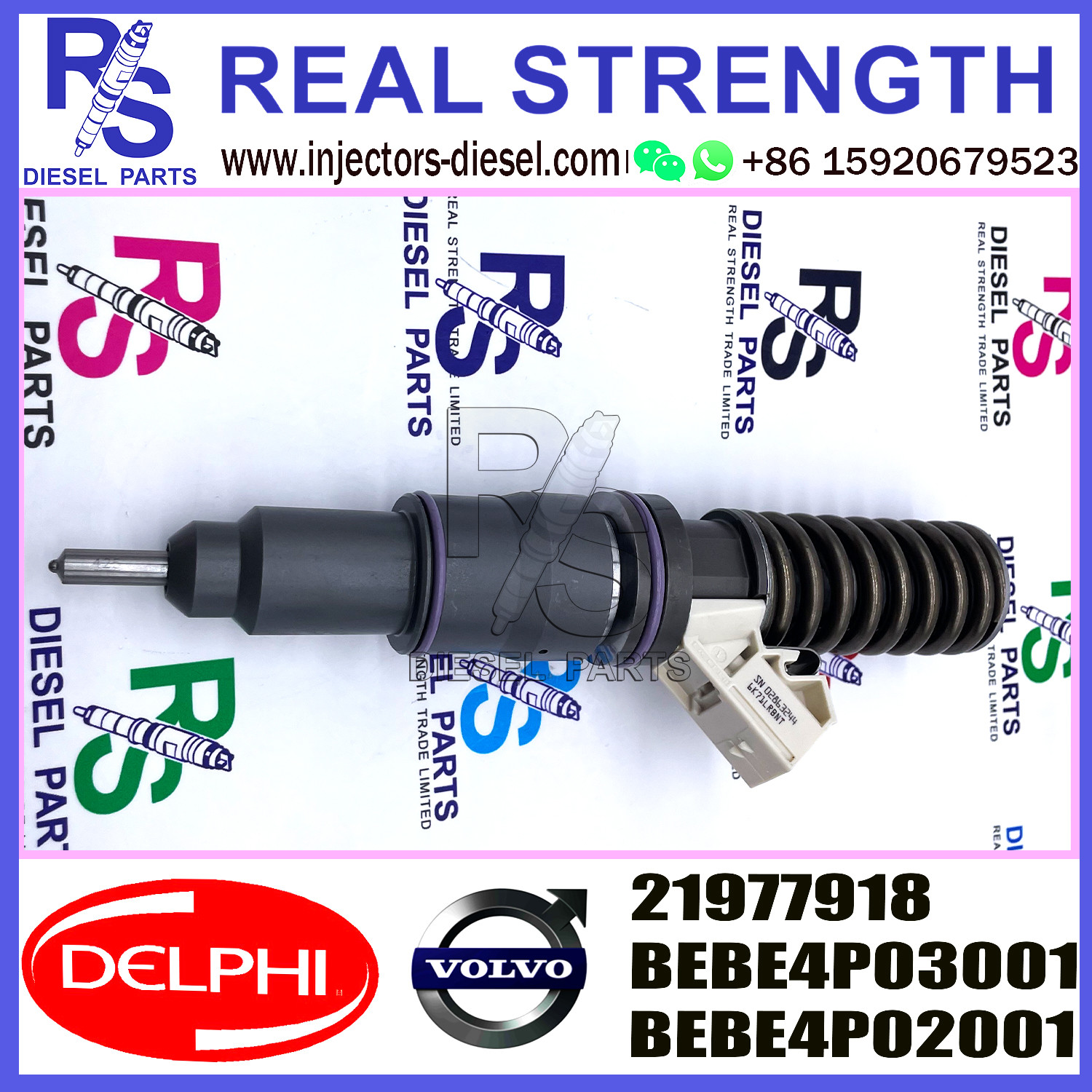 DELPHI 4pin injector 21977918 22254576 Diesel pump Injector V-O-L-V BEBE4P02001 BEBE4P03001 E3.27 for V-O-L-V MD13 EURO