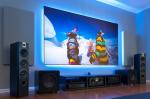 16/9 Zero Edge Fixed Frame Screen Anti - Light Projection Screen For Home Cinema