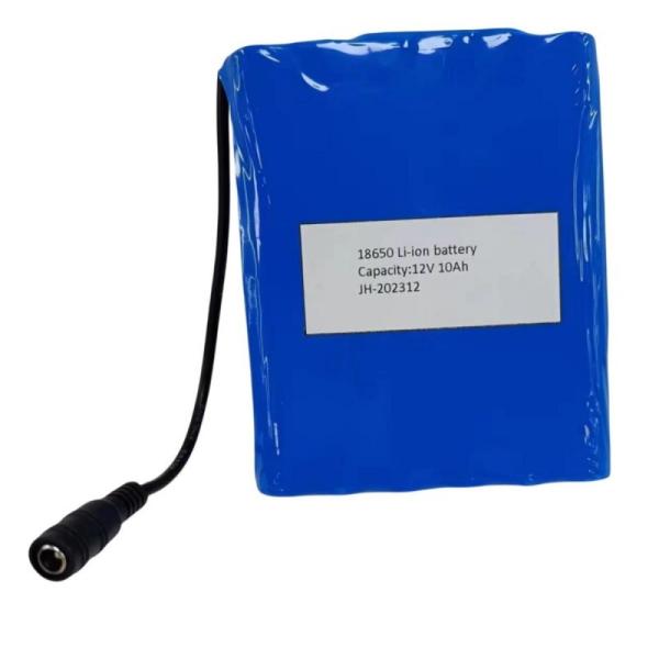 Flat Battery Pack 12V 10Ah 18650 Lithium Batterie 3s4p With DC Female Plug For