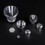 15mm Round PMMA Led Fiber Optical Lens 15 x 45degree , ROHS