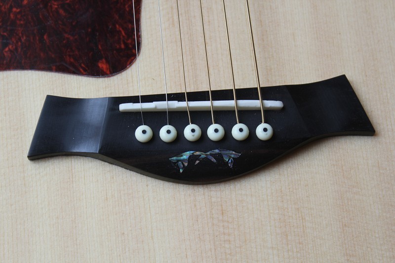 Ebony finggerboard 41-inch cutaway 916 natural wood color left handed acoustic guitar, Spruce,fishman pickup EQ