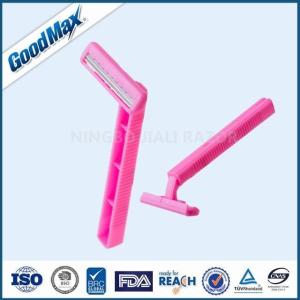 Quality Smooth Glide 2 Blade Disposable Razor , Pink Twin Blade Safety Razor wholesale