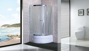 Quality 1000×1000×2000mm Bathroom Glass Shower Enclosure Silver Aluminum Frame wholesale