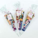 Transparent Cone Shaped Plastic Sweet Bags , Custom Party Candy Bags