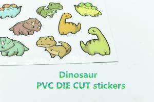 Quality Oil Proof Dinosaur PVC Vinyl Stickers For Scrapbook wholesale