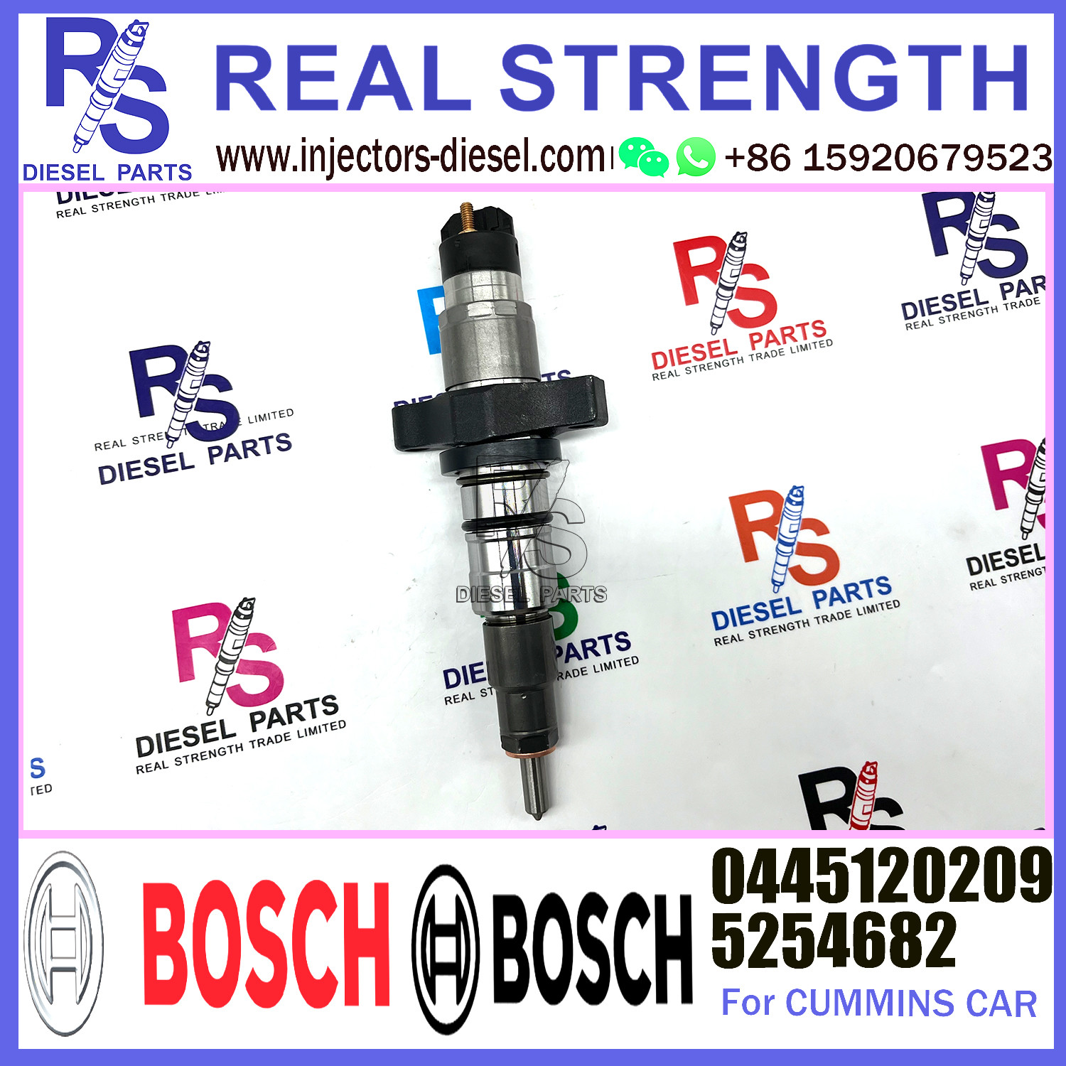 Genuine common rail injector Fuel Injector 0445120251 5254682 0445120211 0445120151 0445120209 For CUMMINS QSB6.7