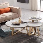 Stainless Steel Circular Tea Table Suitable For Medium-Sized Rooms