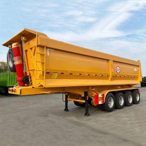 Quality 4 Axes 80 Tons 12R20 (12R22.5 Can Be Customized) Tires Original Axle Dump Semi Trailer U-Bucket wholesale