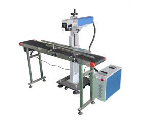 Quality Marking Code Flying Fiber Laser Marking Machine / Industrial Inkjet Printer wholesale