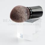 ISO14001 Alminum Handle Kabuki Cosmetic Brush Dome Shaped Makeup Brush