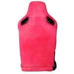 Red Stitching Sport Racing Seats Suede Fabric With Slider Right / Left