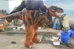 Sillicon Rubber Soft Skin Realistic Dinosaur Costume Handmade Life Size