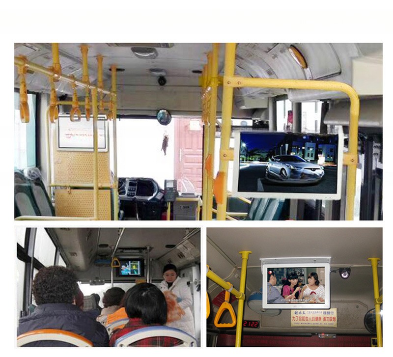 Shockproof 15 Inch Bus LCD Advertising Monitor Support HDMI VGA AV Inputs