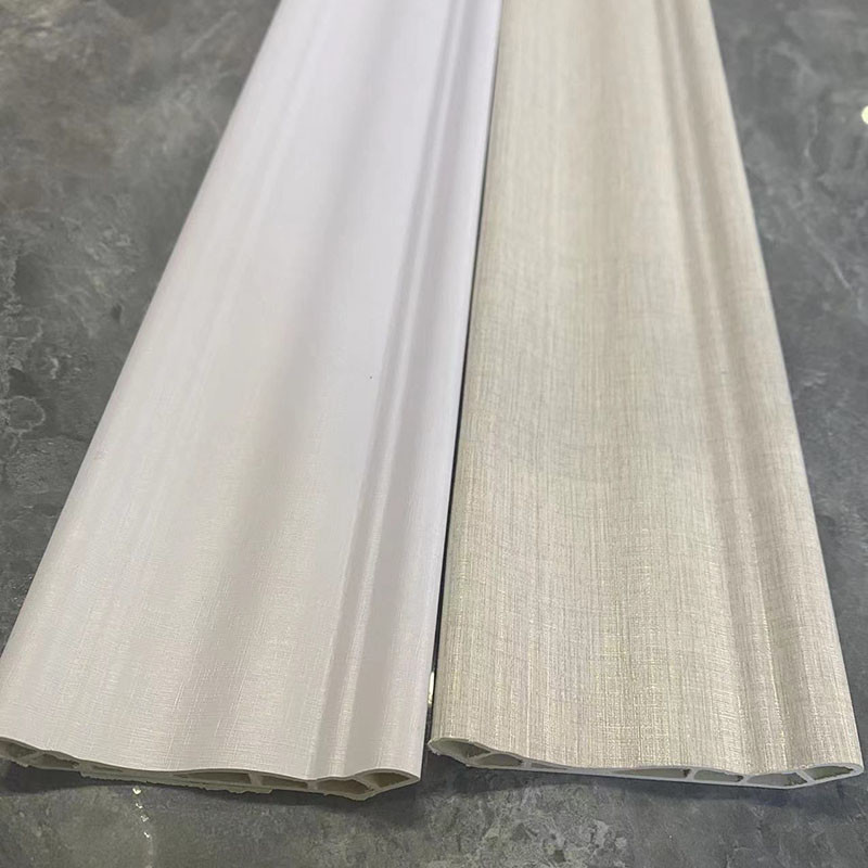 Smooth Surface Wearproof SPC Skirting Line Wall Decorative Material