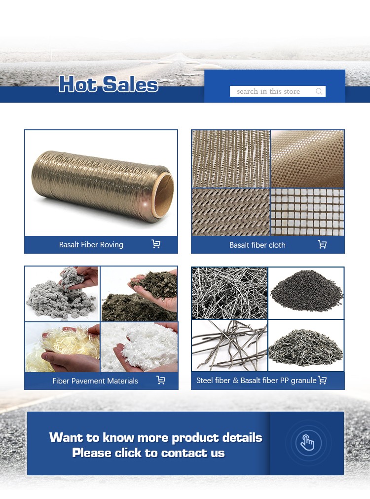 110g/M Basalt Fiber Rebar With Modern Design Style Pavement Materials